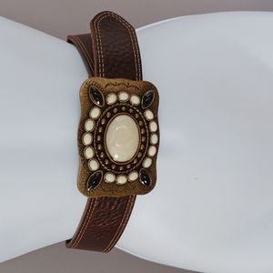 Belt Shak  brown leather belt Size M